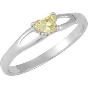 14K White Bfly® November CZ Birthstone Ring