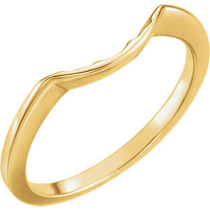 14K Yellow Band for 7mm Engagement Ring