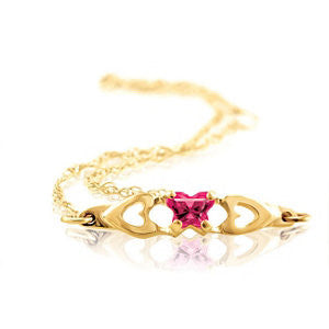 10K Yellow July Birthstone Bracelet