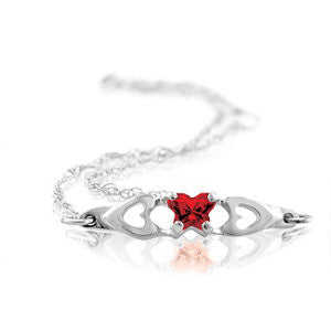 Sterling Silver January Birthstone Bracelet