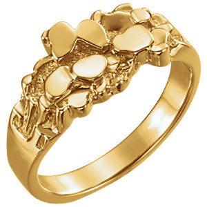 14K Yellow Nugget Ring Mounting