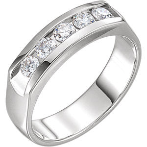 14K White 3-4 CTW Diamond Ring