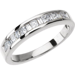 14K White 1-4 CTW Diamond Anniversary Band