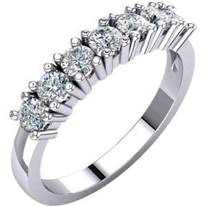 14K White 3-4 CTW Diamond Anniversary Band