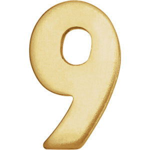 14K Yellow Number "9"