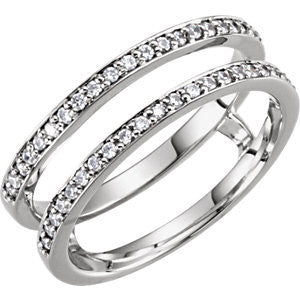 14K White 1-5 CTW Diamond Ring Guard