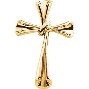 14K Yellow Cross Pendant