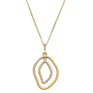 14K Yellow 1-6 CTW Diamond 18" Necklace