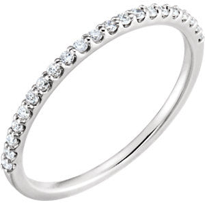 14K White 1-5 CTW Diamond Band