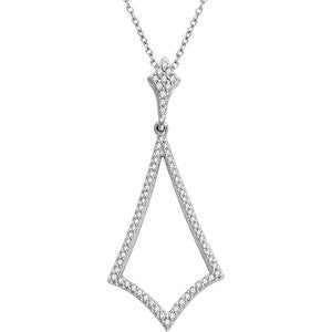 14K White 1-4 CTW Diamond 18" Necklace