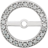 14K White 3.45mm ID .07 CTW Diamond Earring Jackets