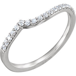 14K White 1-5 CTW Diamond Band