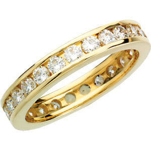 14K Yellow 1 3-8 CTW Diamond Eternity Band Size 8