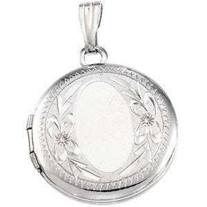 Engraved Round Locket