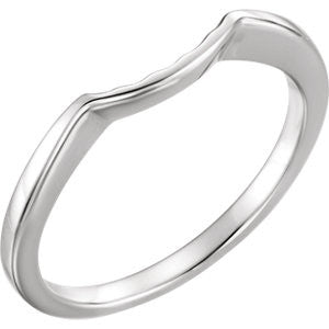 14K White 4.4mm Band