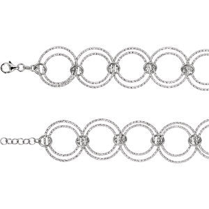 Sterling Silver Adjustable Circle 18" Chain