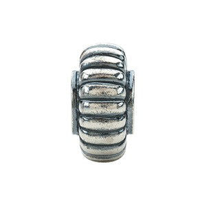 Sterling Silver 12.75x6.75mm Fluted Bead