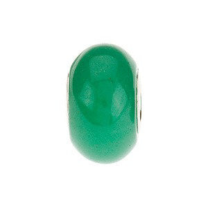 Sterling Silver 14x8mm Green Aventurine Natural Stone Bead