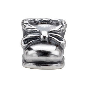 Sterling Silver 8.2x7.9mm Baby Shoe Bead