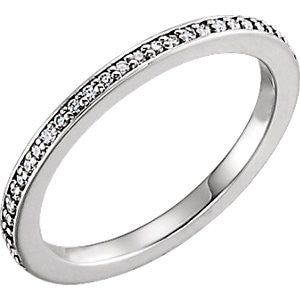 14K White 1-6 CTW Diamond Band