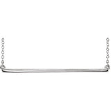 14K Yellow Straight Bar 16-18" Necklace