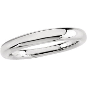 Sterling Silver 3.5mm Fancy Tapered Band