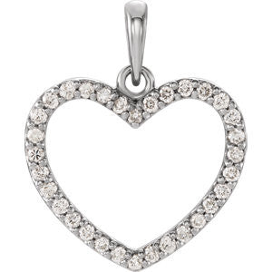 14K Yellow 1/3 CTW Diamond Heart Pendant