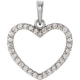 14K Yellow 1/3 CTW Diamond Heart Pendant