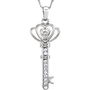 The Family Key of Love Pendant with Chain