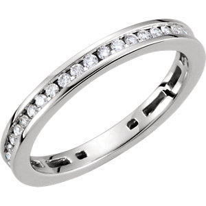 14K White 3-8 CTW Diamond Stackable Ring