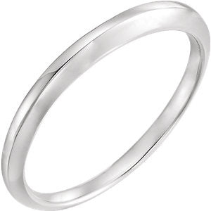 14K White #1 Band