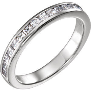 14K White 7-8 CTW Diamond Band