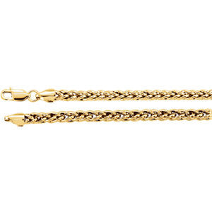 14K Yellow 3.25mm Palma 7" Chain