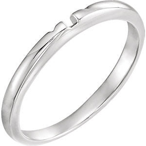 14K White #5 Band with Three-Notches