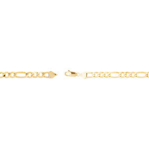 14K Yellow 6.5mm Figaro 20" Chain