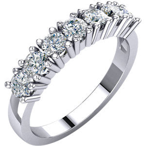 14K White 7-8 CTW Diamond Anniversary Band