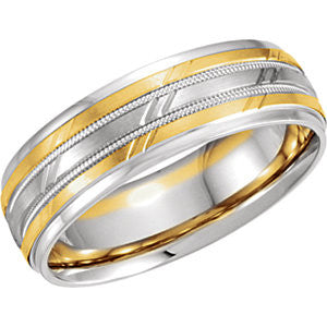 14K White & Yellow Band Size 10