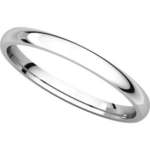 Platinum 2.5mm Light Comfort Fit Band