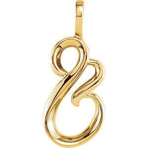 14K Yellow Freeform Pendant