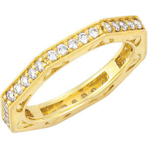 14K Yellow 1-2 CTW Diamond Anniversary Band Size 6