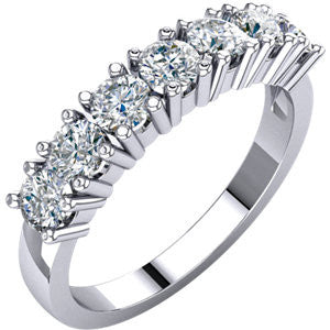 14K White 1 CTW Diamond Anniversary Band