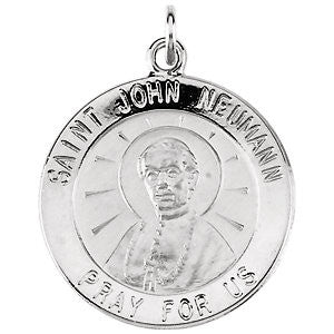 Sterling Silver 18.25mm Round St. John Neumann Medal