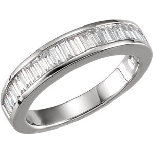 Platinum 3-4 CTW Diamond Anniversary Ring Size 8