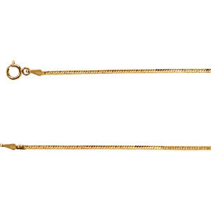 14K Yellow 1.5mm Flexible Herringbone Chain 16" Chain