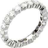 18K White 2 1/6 CTW Diamond Eternity Band Size 5