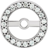 14K White 3.45mm ID .07 CTW Diamond Earring Jackets