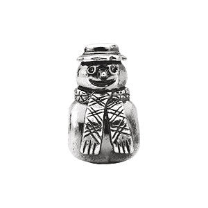 Sterling Silver 16.5x9.75mm Snowman Bead