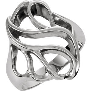 14K White Metal Fashion Ring