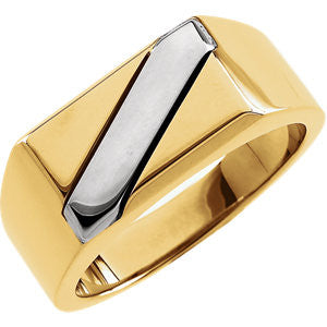 18K Yellow & Platinum Band