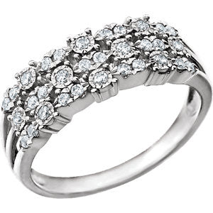 14K White 1-4 CTW Diamond Anniversary Band